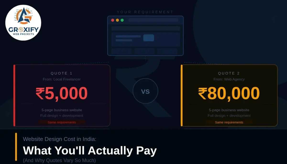 website design cost in india